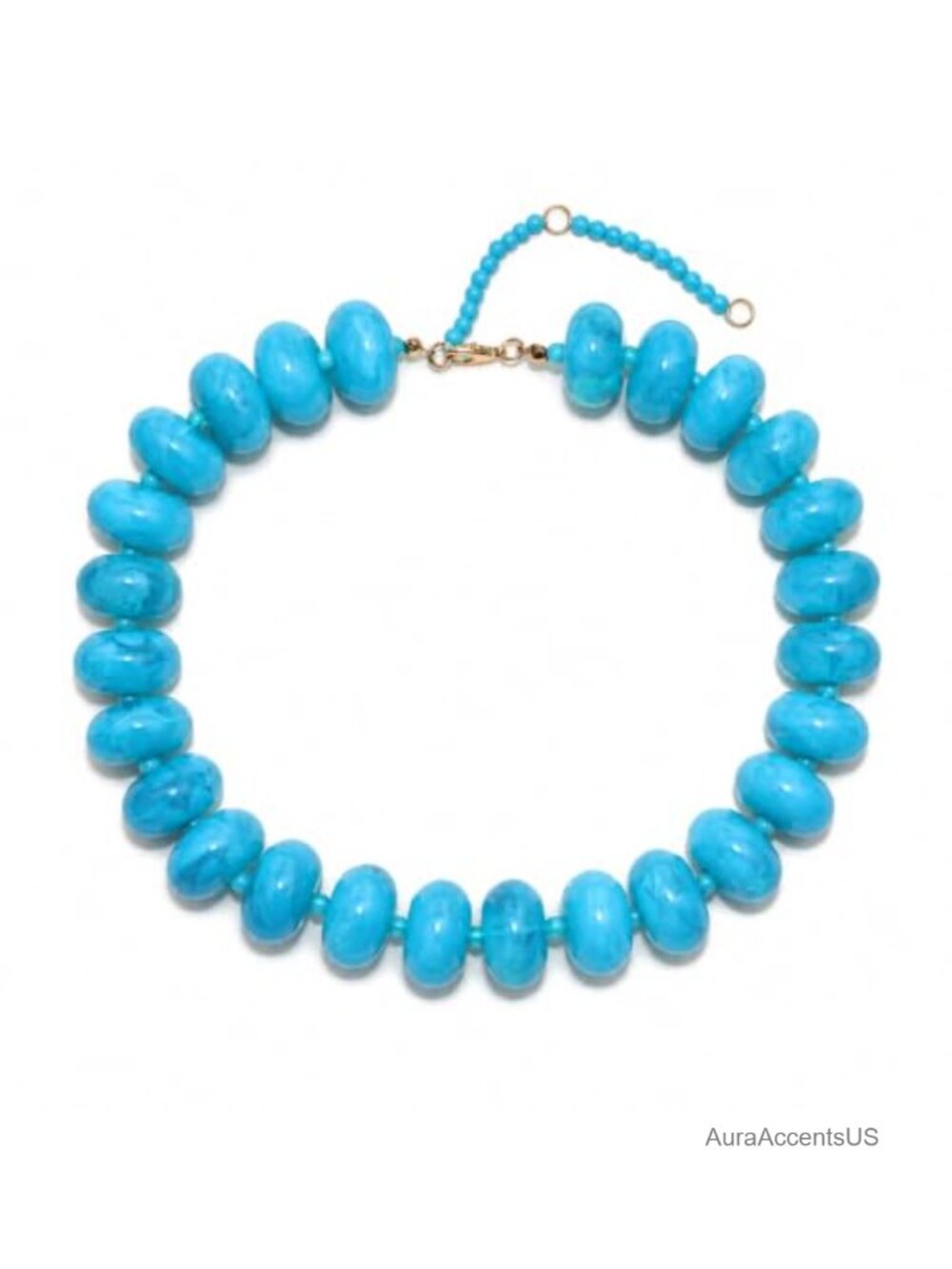 Chunky Acrylic Beaded Necklace - Statement Pendant for Summer